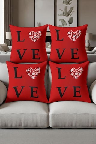 Dijital Baskılı Yumuşak Dokulu 4 Lü Kırlent Kılıfı Takımı 43x43 Cm Krl0090 Renkli