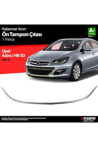 S-Dizayn Opel Astra J Krom Ön Tampon Çıtası 2012 Üzeri