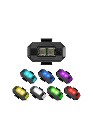 USB Şarjlı LED Bisiklet Arka Stop Uyarı İkaz Işığı 2 Adet Çok Renkli