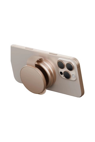 Energea Alumag Trio 3in1 Katlanabilir Qi2 Destekli 15w Telefon Saat Apple Uyumlu AirPods Masaüstü Hızlı Şarj Standı - Gold