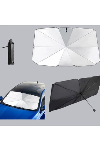 Katlanabilir Oto Güneşlik 125x65 Cm Uv Koruma Ve Isı Yalıtımlı Ön Cam Güneş Koruyucu