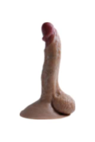 Erofoni Ultra Hissiyat 3 Boyutlu Çift Katmanlı 20.5 CM Bükülebilir Esnek Süper Realistik Vantuz Dildo Penis