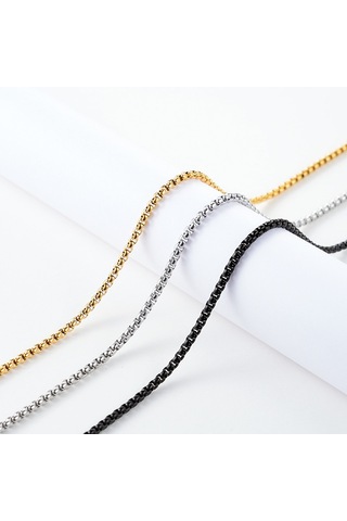 Yystore Çelik Kolye Titanyum Çelik 2.5mmx50cm U Şekil Moda Aksesuarları Heız-2603