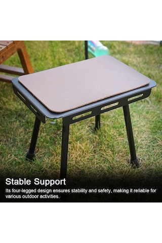 Jeemson Alüminyum Çıkışlı Çift Fonksiyonlu Folding Masa & Tabure - Taşınabilir Kamp, Piknik Ve Balıkçılık Gereci Depo Çantası İçerir Siyah