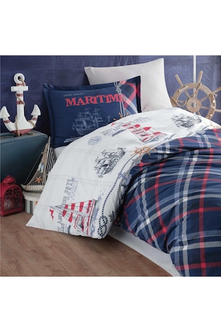 Clasy Ranforce Nevresim Takımı Tek Kişilik Maritime V1 Lacivert