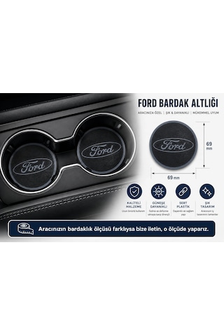 Ford Araç Bardaklık Altlığı , Ford Şişe Ve Bardak Altlığı, Ford Logolu Oto Bardaklık Altlığı