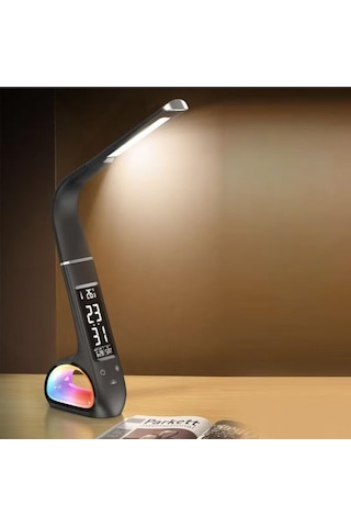 Taşınabilir Ticaret Led Masa Lambası, Rgb Aydınlatma, Akıllı Va Ekran, Dokunmatik Ayar, Göz Koruma Özellikli, 1200mah Şarjlı Pil, 3 Renk Seçeneği İle Çalışma Lambası S2311 Siyah Diğer