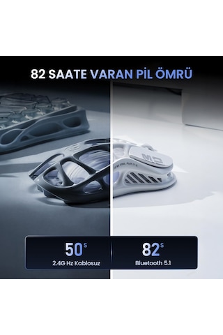 Gravastar Mercury M2 Rgb 26.000 Dpı Optik Gaming Mouse, Kablosuz, Opaline White