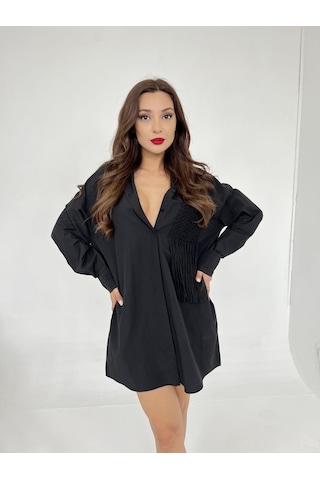 6309 Gömlek-siyah Si Yah