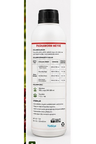 Pashaworm Meyve Konsantre Sıvı Gübre 1 L Meyve Ağaçları İçin