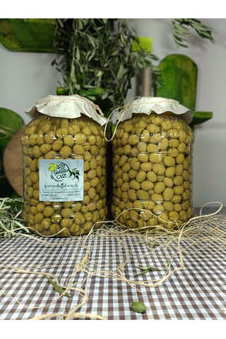 Aydın Yöresi Manzalina Cinsi Sofralık Tatlandırılmış Kırma Yeşil Zeytin 6 Kg
