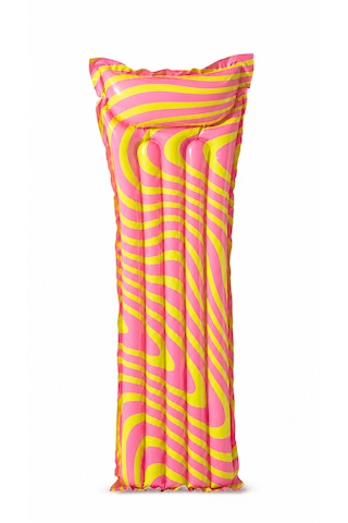 Neon Pembe Yeşil Dalga Desenli Şişme Deniz Yatağı 183x69 Cm Havuz Ve Plaj Yatağı Çok Renkli