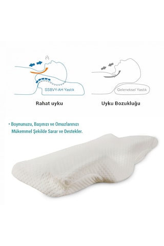 Soub Sleep Güzellik Beauty Ortopedik Visco Yastık, Anti Horlama