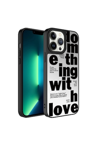 Apple Uyumlu iPhone 13 Pro Max Kılıf Aynalı Desenli Kamera Korumalı Parlak Zore Mirror Kapak