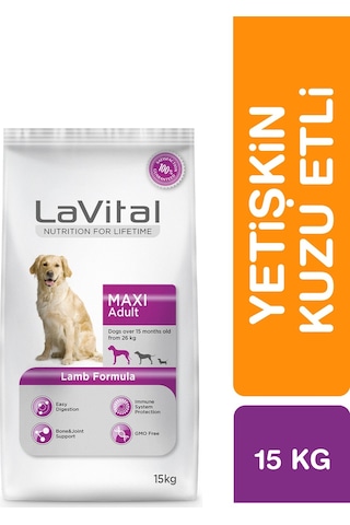 La Vital Kuzu Etli Büyük Irk Yetişkin Köpek Maması 15 KG La Vital Kuzu Etli Büyük Irk Yetişkin Köpek Maması 15 KG