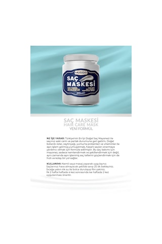 Muggio Doğal Bakım Saç Maskesi 200 ML