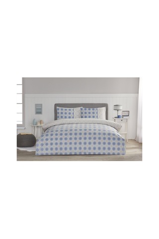 Tartan Tissue Tek Kişilik Nevresim Takımı Desenli