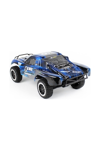 Remo 1022 1/10 Ölçek, 4wd Off Road Short Course 9emu Fırçalı Çift Motorlu, Mavi Kaportalı, Rc Model Araç