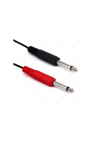 3-Pin Xlr Dişi To 2 X 1-4 "6.35Mm Mono Erkek Trs Y Kablo - 30Cm