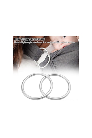 Konesam Bebek Portbeyi İçin Dayanıklı, Paslanmaz Alüminyum Çemberler 2 Adet Gümüş Rengi - Güvenli Ve Hafif
