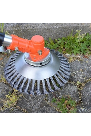 Çim Biçme Makinesi Bükülmüş Çim Tekerlek Çelik Tel Çimen Baş Aylık Tepsisi, Boyut: 8 İnç, Boyut:8 İnç