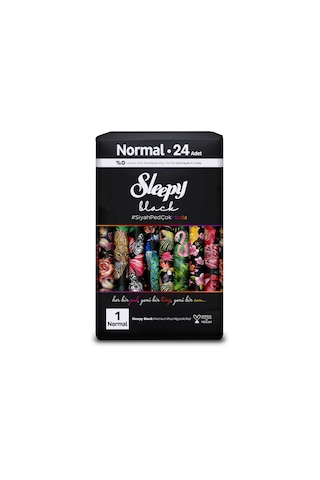 Sleepy Black Premium Plus Hijyenik Ped Normal 24 Adet Ped