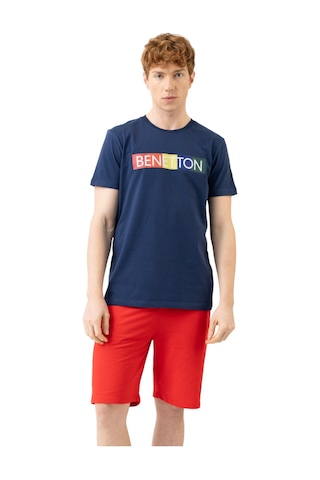 United Colors of Benetton Erkek T-shirt M21158 Lacivert