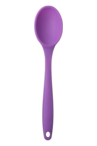Silikon Büyük Boy Kaşık Seti, Yanmaz Yapışmaz, Çok Renkli - Mavi, Sarı, Yeşil, Kırmızı, Antrasit, Mor - 27 Cm, 6 Adet Set, Bpa Free
