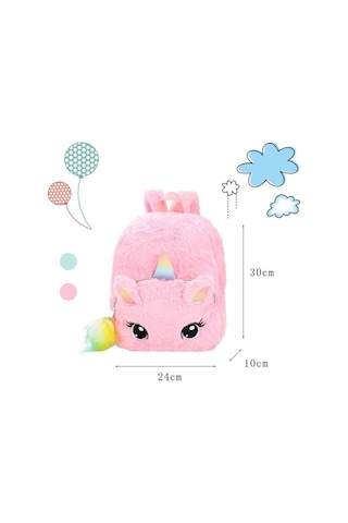 Three Beans Unicorns Karikatür Okul Kitap Çantası Kız Kadın Kürk Sırt Çantası Anaokulu Sevimli Çanta Seyahat Çocuk Schoolbag Çocuklar Hediye Kitap Çantası Pembe W9bh2x Pembe