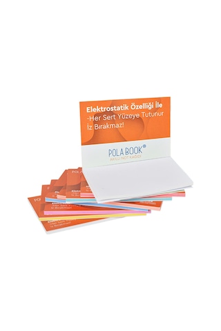 Elektrostatik Yapışkanlı Akıllı Not Kağıdı 7x10 Cm 50 Sayfa Pratik Ofis Not Defteri Beyaz