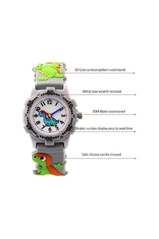 3-10 Yaş Arası Çocuklar İçin 3d Sevimli Karikatür Silikon Bantlı Erkek Kız Çocuk Dijital Analog Bilek Su Geçirmez Saatler Aa Diğer