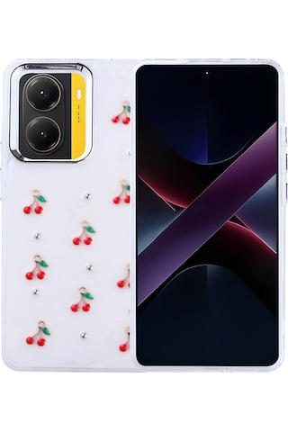 Xiaomi Poco X7 Pro Kılıf Airbag Tasarımlı Simli Şeffaf Kutup Kapak