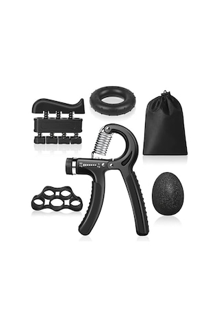 Mucit Home El Ve Parmak Güçlendirici Set 5 Parça Ayarlanabilir El Yayı Parmak Egzersiz Gerginlik Topu