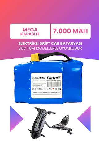 Drift Car Bataryası 36v 7.000mah Mega Kapasite