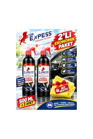 Premium Detaylı Temizleyici Döşeme Temizleyici Güçlü Leke Çıkarıcı Araba Temizleyici 500 Ml Etkili Bez Hediyeli