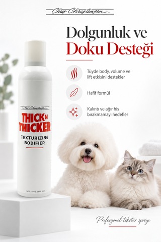 Chris Christensen Thick N Thicker Hacimlendiren Güçlendirici Kedi Köpek Tüy Spreyi 296 Gr