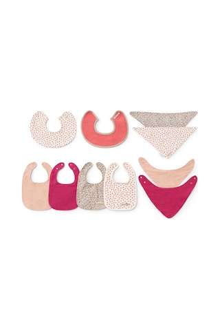 Enhitbaby %100 Pamuk - Sıvı Geçirmez Önlük 10'lu Premium Set Pembe