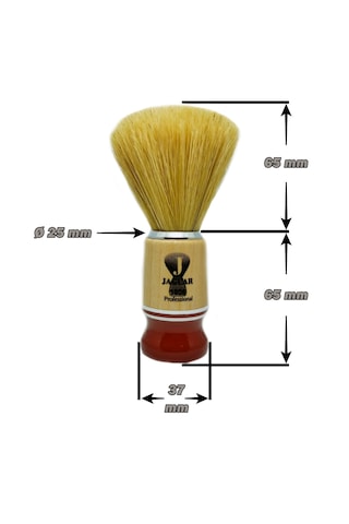 Jaguar 1056 Ahşap Sap Doğal Kıl Tıraş Fırçası, Tıraş Sabunu Seti