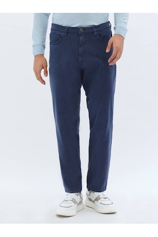 Kip İndigo Dokuma Carrot Fit Casual Pamuk Karışımlı Pantolon 6542368 İndigo