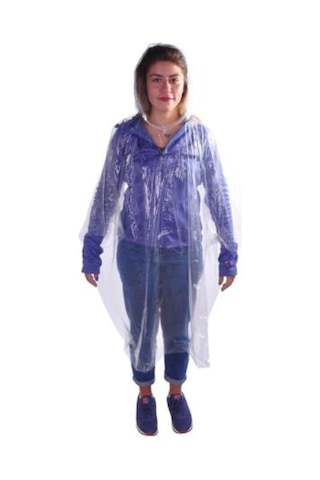 Andoutdoor Unisex Tek Kullanımlık Yağmurluk Şeffaf