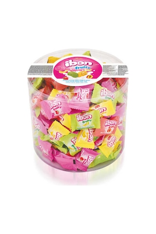Ibon Sütlü Meyveli Şeker 1000 Gr. Silindir (1 Kutu)