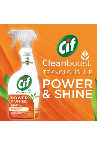 Cif Sprey Temizleyici Power Shine Sprey Banyo 750 ML + Cif Sprey Mutfak 750 ML