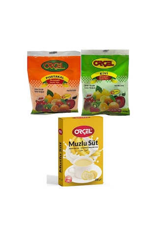 Orçel MuzluSüt 200 G + Kivi 300 G+ Portakal 300 G Aromalı Oralet