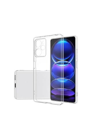 Prolysus Xiaomi Poco X5 Pro Kılıf Kamera Korumalı Şeffaf Yumuşak Silikon Kılıf