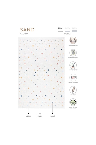 Koza Halı Sand Krem Multi Kolay Temizlenebilir Halı Kilim Oturma Odası Yata Multi