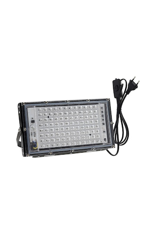 Yaleker 50w/100w Uv Led Projektör, Ip65 Su Geçirmez, 395nm Mor Işık, İç Ve Dış Mekan Kullanımı RGB
