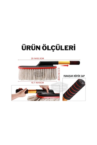 Teleskopik Uzun Saplı Cilalı Araba Temizleme Püskülü 1.sınıf Oto Toz Alma Fırçası Detay Mopu Mikrofiber Çizmez Pamuk I Plik