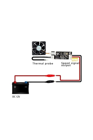 Dc 12v Pwm Hız Kontrol Cihazı Fan Hız Regülatörü 2-3 Kablolu Bilgisayar Sıcaklık Kontrol Anahtarı Pc Cpu Soğutucu Fan Alarmı Stk Ic