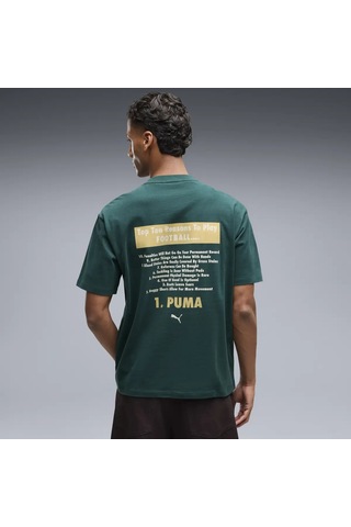 Puma Graphıc Football Tee Yeşil Erkek T-shirt