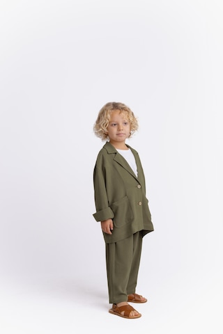 Oliven The Kid Unisex Keten Blazer Ceket Haki Haki